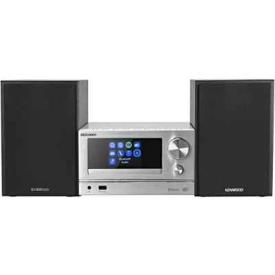 Immagine di KENWOOD, Sistema Micro HiFi Stereo M 7000S, con Ricevitore Radio da Internet, DAB+ o FM, Lettore CD e Presa USB, Connessione a Spotify Bluetooth, Podcast Player, Funzione Radiosveglia, Silver