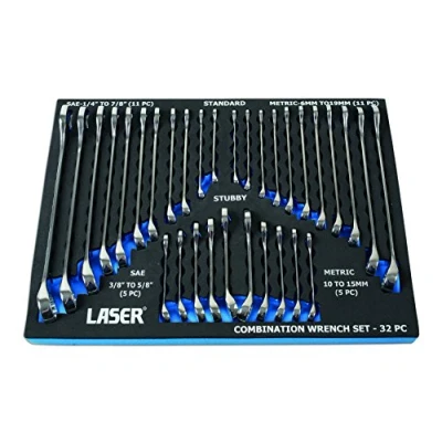 Immagine di Laser, set composto da 32 chiavi combinate, color argento, 6795