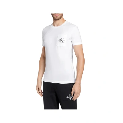 Immagine di Calvin Klein Jeans CORE Monogram Pocket Tshirt con stampa, Uomo, Taglia: Large, Bright white