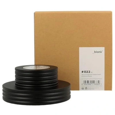 Immagine di _blank #022bk Stabilizzatore per Giradischi Livella a Bolla Integrata Peso del Disco Alluminio Nero 306g di Supporto