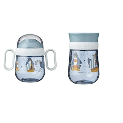 Immagine di Mepal Set Mio 360 Bicchiere per bambini a partire dai 6 mesi prova di perdite, lavabile in lavastoviglie e senza BPA Sailors Bay
