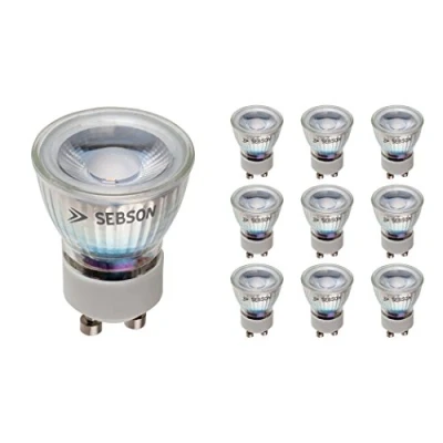 Immagine di SEBSON Lampadina LED GU10 3W (Equivalente a 25W) 250lm Bianca Calda 2900K Non Dimmerabile Angolo di Diffusione 46 Spot 230V Set da 10