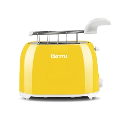 Immagine di Girmi TP10 Tostapane, 750 W, Pinze Inox, 7 livelli di cottura, Raccogli briciole, Spegnimento automatico, Giallo