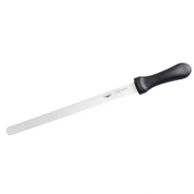 Immagine di Paderno 18029 36 Coltello per Pasticceria e Torte in Acciaio Inox Ice Hardening, Manico Polipropilene Nero, Lunghezza Lama cm, Pietra