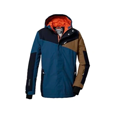 Immagine di killtec Bambini e ragazzi Giacca da sci/giacca funzionale con cappuccio paraneve KSW 387 BYS SKI JCKT, dunkel stahlblau, 164, 42077 000