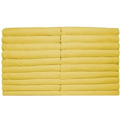 Immagine di NatureMark NM ht0711 Confezione Risparmio da 20 pz Frottier Bagno ospite, 30 x 50 cm, 100% Cotone Giallo