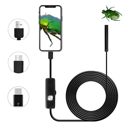 Immagine di QiCheng&amp;LYS Telecamera di ispezione Wireless,endoscopio WiFi Impermeabile 1200P ad Alta Definizione,Adatta per Smartphone Android e iOS Tablet Computer Desktop (5m)