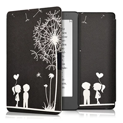 Immagine di kwmobile Custodia eReader Compatibile con Kobo Aura Edition 2 Cover eBook Reader Flip Case bianco/nero Amore