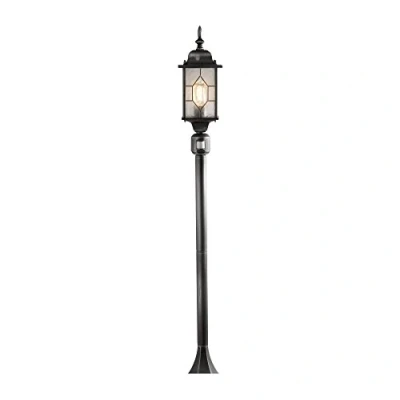 Immagine di Konstsmide 7249 759 Milano Lampione in Alluminio Laccato con sensore di Movimento, 16 x 131 cm (Larghezza profondità Altezza), 1 60W, IP43, Colore: Nero/Argento