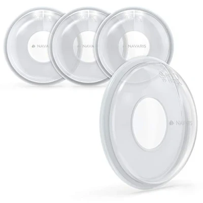 Immagine di Navaris Set 4x Coppe Raccoglilatte Senza BPA Coppette Copricapezzoli Raccogli Latte Materno 20ml Proteggi Capezzolo Assorbilatte Allattamento Seno