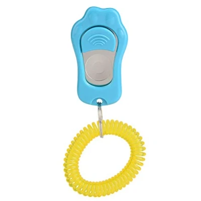 Immagine di Cinturino da Polso per Clicker Addestramento Cani, Comportamentale Animale Universale Regolabile a 3 Livelli Cani Compagnia(Blu)
