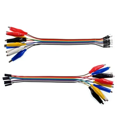 Immagine di Oiyagai 2 in 1 Cavo con Clip a Coccodrillo per Test Dupont Wire 10 Pin 20cm Maschio/Femmina Arduino/Raspberry Pi/Orange Pi