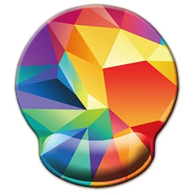 Immagine di Jahosin Tappetino per mouse con supporto il polso, ergonomico in memory foam, base gomma antiscivolo computer e ufficio 25x23 Colorfulsquare