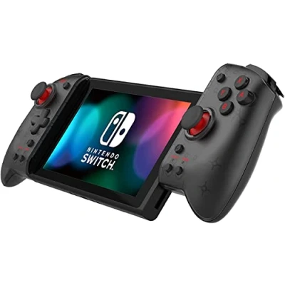 Immagine di Hori Split Pad Pro Attachment Set (Nero) Controller Ergonomico per Modalità Portatile con Adattatore Cablato la Modalitá Docked Nintendo Switch e OLED Licenza Ufficiale
