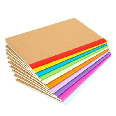 Immagine di Jeesblsy Quaderno Kraft A5 Taccuini Notebook, Blocchi appunti per Viaggiatori Diari, 10 Colori Carta A Righe Fogli Bianchi 30 Fogli/60 Pagine Ufficio e Scuola