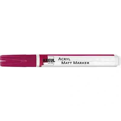 Immagine di Kreul 46235 Marcatore acrilico opaco medio, con punta a proiettile di circa 2 4 mm, magenta, opaco, vernice acrilica permanente base d&#039;acqua, per accenti in filigrana