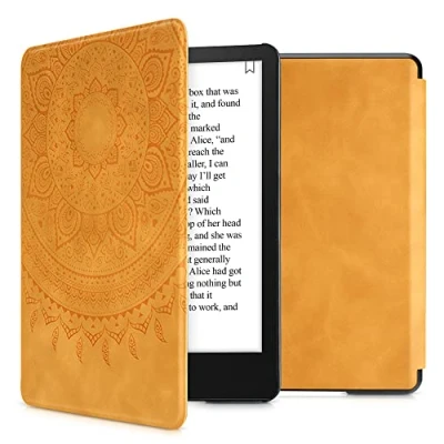 Immagine di kwmobile Cover per Kindle Paperwhite Custodia 6,8 Pollici 11 Generazione 2021 Copertina eReader eBook Reader Case Sole indiano