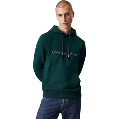 Immagine di Calvin Klein Jeans Monogram Felpa con cappuccio, Uomo, Taglia: 4XL, Ponderosa