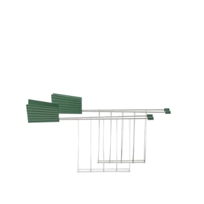 Immagine di Alessi Sandwich Racks for Toaster Plissé Green Michele de Lucchi MDL08RA GR