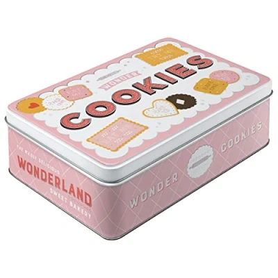 Immagine di Nostalgic Art Contenitori di Latta retrò Piatti Wonder Cookies Idea Regalo per la Cucina, Scatola con Coperchio, Design Vintage, 2,5 l