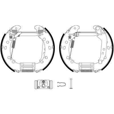 Immagine di TEXTAR Shoe Kit Pro 84075000 freno, Freno a tamburo con cilindretto regolatore/attuatore TOYOTA: Yaris II Hatchback