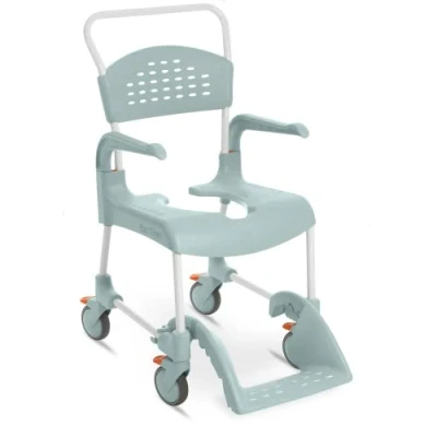 Immagine di Etac Clean Sedia a rotelle per doccia e WC standard, 49 cm, colore: Lagoon/2