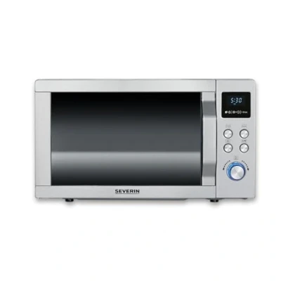 Immagine di Severin MW 7774 Forno a microonde Acciaio inox (spazzolato), Argento 900 W Funzione grill, Con pizza, aria calda