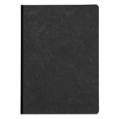 Immagine di Clairefontaine 795401C Collection Age Bag Un taccuino Cousu Dos Toilé nero A5 14,8x21 cm 192 pagine a tinta unita bianche Papier 90g copertina in carta lustrée grana grossa effetto cuoio