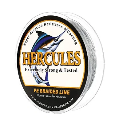 Immagine di Hercules Filo da pesca intrecciato a 8 fili, 100 2000m, 10 300lb, super morbido, polietilene, Lenze intrecciate per con lenza, riva, in mare, barca
