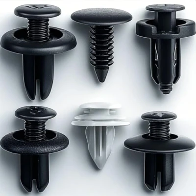 Immagine di 120pcs Plastica Rivetti,Universal Auto Nero Clip Nylon Rivetto Plastica,Clip per Assetto Kit di Assortimento Viti Rivetti Espansione Sostituzione