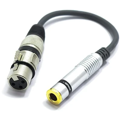 Immagine di VITALCO XLR Femmina a Jack 6.3mm Mono Connettore per Microfono Cannon 6.3 TS Audio Cavo