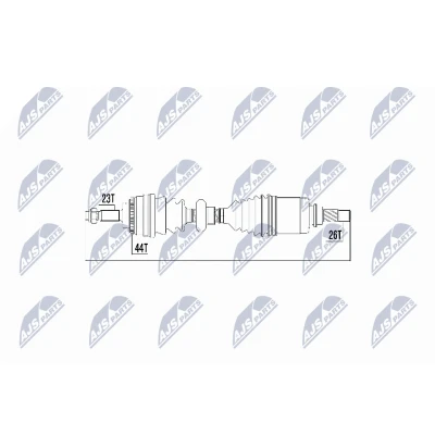 Immagine di NTY NPW RE 017 Albero motore / Semiasse Assale anteriore Cambio manuale RENAULT: CLIO 2, Kangoo I, I Express