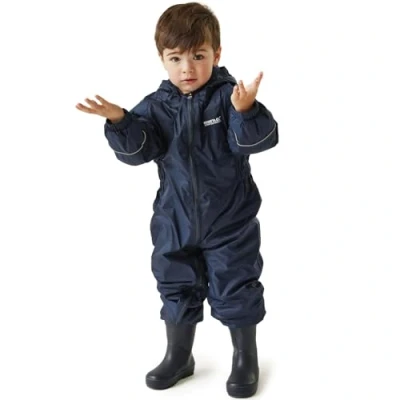 Immagine di Regatta Splosh III Waterproof And Breathable Insulated Lightweight All In One, Abito Bambini, Navy, Size 6 12 m