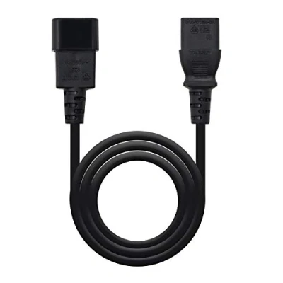 Immagine di NANOCABLE 10.22.0202 Cavo di alimentazione per CPU o monitor, C13 / H C14 M, 100% rame AWG18, nero, 1.5mts