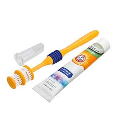 Immagine di ARM &amp; HAMMER Fresh Spectrum Kit dentale per cani al cocco, include spazzolino, dentifricio e spazzolino da dito. Rimuove placca tartaro, lo a 360 pulisce i denti in profondità