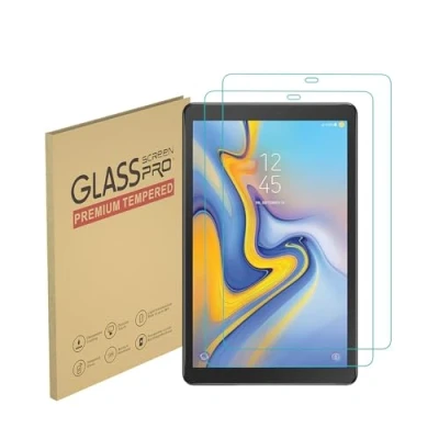 Immagine di Pellicola salvaschermo per Samsung Galaxy Tab A 10,5 pollici (SM T590, SM T595, T597) in vetro temperato, durezza 9H, antigraffio, custodia amichevole, senza bolle (2 pezzi)