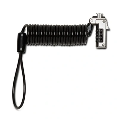 Immagine di Kensington Slim Lucchetto Portatile per Slot T Bar con Combinazione e Cavo Antifurto Girevole Autoavvolgente in Acciaio al Carbonio Laptop da 1,8 m