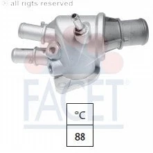 Immagine di FACET 7.8190 Termostato motore 88C Made in Italy OE Equivalent con guarnizione, collegamento filettato per sensore temperatura