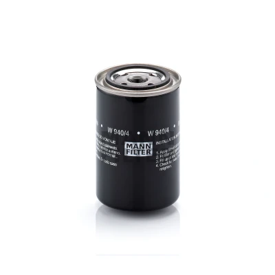 Immagine di MANN FILTER W 940/4 Filtro olio 3/4 16 UNF 2B con una valvola blocco arretramento ad avvitamento
