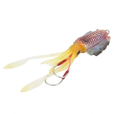 Immagine di Esca da pesca artificiale morbida, polpo UV Occhi luminosi 3d realistica Attrezzatura pesca(3#)