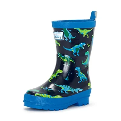 Immagine di Hatley Regenstiefel Printed Wellington Rain Boot, Stivali da Pioggia Bimbo 0 24, Tyrannosaurus Rex Sharptooth Rex, 20 EU