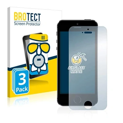 Immagine di brotect Pellicola Vetro Opaca per Apple iPhone 5 / 5S 5C SE 2016 (3 Pezzi) Protezione Schermo [Anti Riflesso, Durezza 9H]