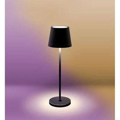 Immagine di Deals Lampada Da Tavolo A Led Con Batteria Ricaricabile Touch Dimmerabile 3 Colori Bar Alluminio (Nera)