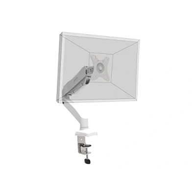 Immagine di Porta Connect Montaggio scrivania Braccio Display per Doppi schermi Fino a 32 Pollici/8 kg Standard vesa con Doppio Orientamento Bianco