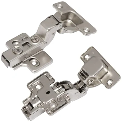 Immagine di AERZETIX C41045 Set di 4 cerniere invisibili a clip per porte mobili con ammortizzatore e regolazione 3D ad incasso apertura 110 montaggio 35mm