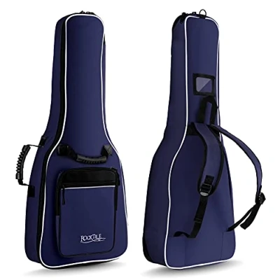Immagine di Rocktile Custodia semirigida imbottita per chitarra 1/2 con spallacci colore blu