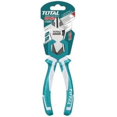 Immagine di TOTAL Pinza da Taglio Diagonale Rinforzata 180 mm Taglia Materiali Duri e Resistenti Per Filo, Cavi, Chiodi o Viti Realizzata in Cromo Vanadio Manico Bimateriale