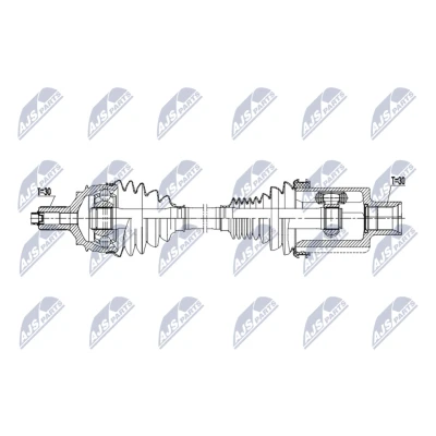 Immagine di NTY NPW ME 208 Albero motore / Semiasse Assale anteriore Sx, Dx 526mm Trasmissione automatica
