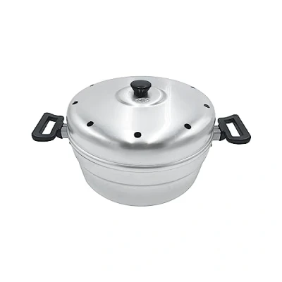 Immagine di Pentole Agnelli FAMR8628 Fornetto Nonna Aurelia per Dolci in Alluminio BLTF con Coperchio e Piastra Ferro, Argento, 28 cm