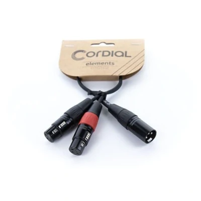 Immagine di XLR Adattatore a Y Cordial EY 0,3 MFF [1x Spina 3 poli 2x Presa poli] 0.30 m Nero